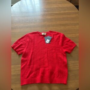 Universal Thread Red Knit Short Sleeve Sweater